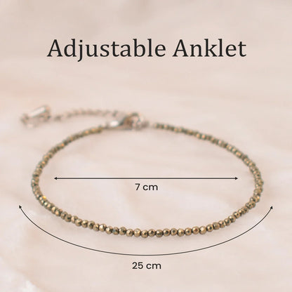 Srivalli 100% Raw Pyrite Anklet